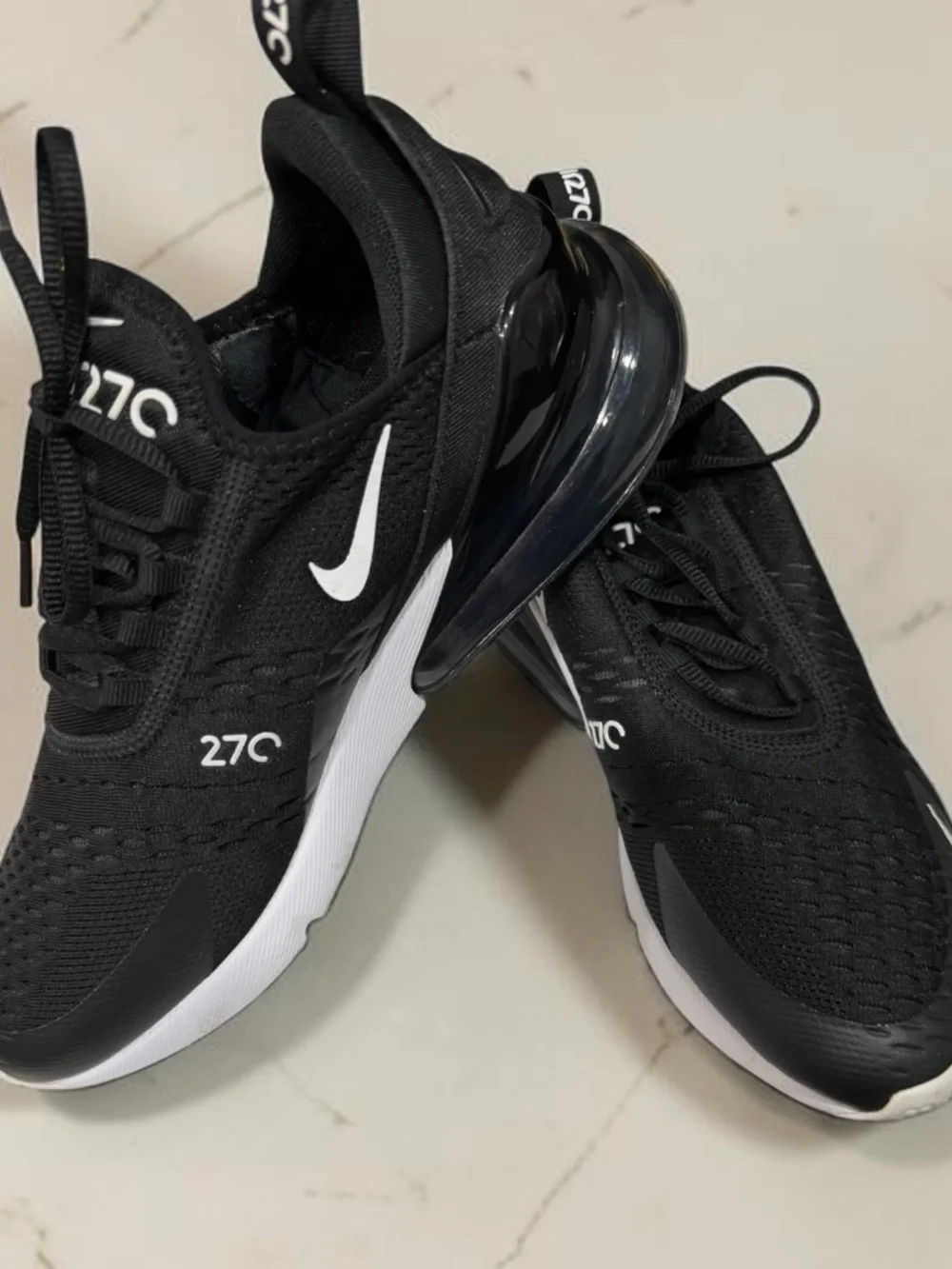 Nike Black/White Air Max 270 Casual Sneakers - Picture 3 of 11